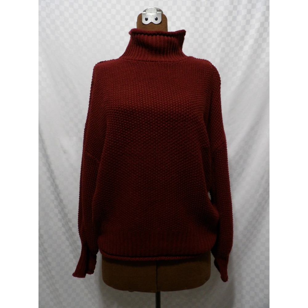 Burgundy Turtleneck Sweater | XL